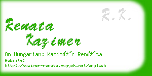 renata kazimer business card